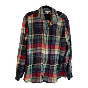 Carbon 2 Cobalt Men’s Plaid Flannel 100% Cotton Multicolor Button Down Shirt -XL